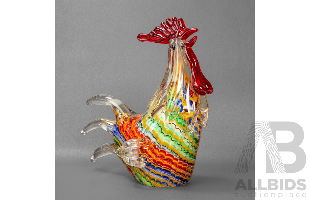 Art Glass Figure of a Rooster