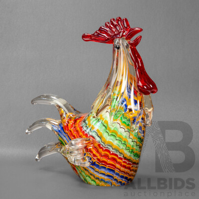 Art Glass Figure of a Rooster