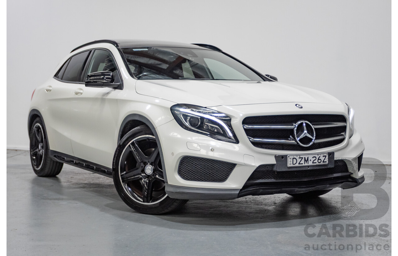 07/2014 Mercedes Benz GLA250 4matic AMG Pack (AWD) X156 4D Wagon Calcite White Turbo 2.0L