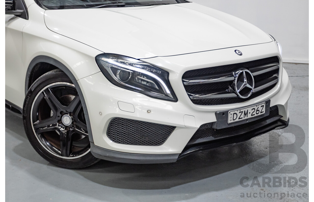 07/2014 Mercedes Benz GLA250 4matic AMG Pack (AWD) X156 4D Wagon Calcite White Turbo 2.0L