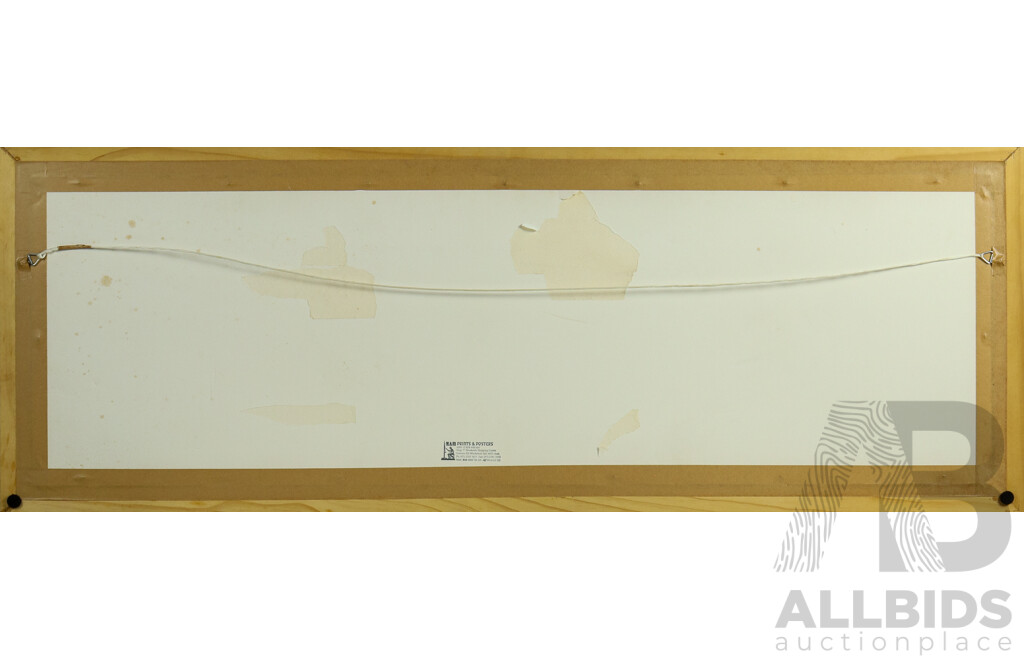 One & Two on Sunday, Commemorative 129th Open Championship Panoramic Photograph (2000), 116H x 42W cm (frame)