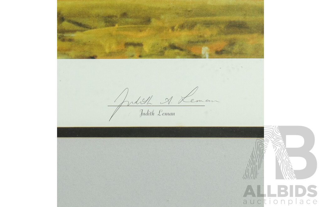 Judith Leman (20th Century, Australian), Limited Edition Signed 'Saintly' Horse Racing Lithograph, 82H x 101W cm (frame)