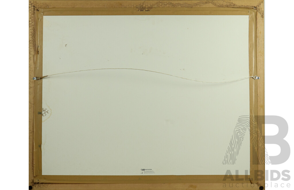 Judith Leman (20th Century, Australian), Limited Edition Signed 'Saintly' Horse Racing Lithograph, 82H x 101W cm (frame)