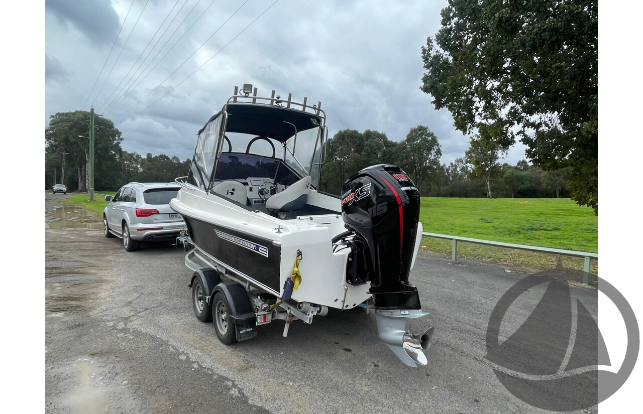NO RESERVE - Haines Hunter 17L, 2021 Mercury Pro 115HP, 365Hrs