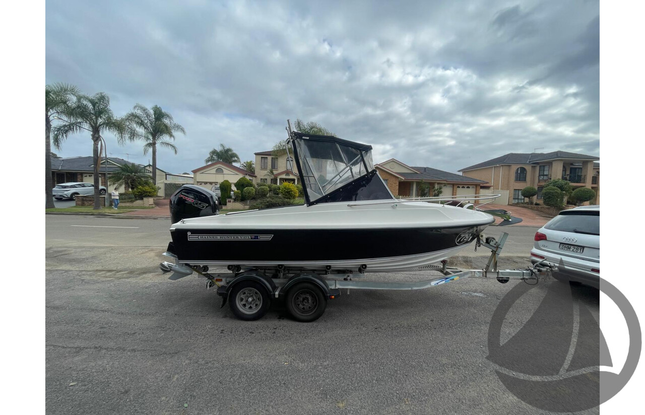 NO RESERVE - Haines Hunter 17L, 2021 Mercury Pro 115HP, 365Hrs
