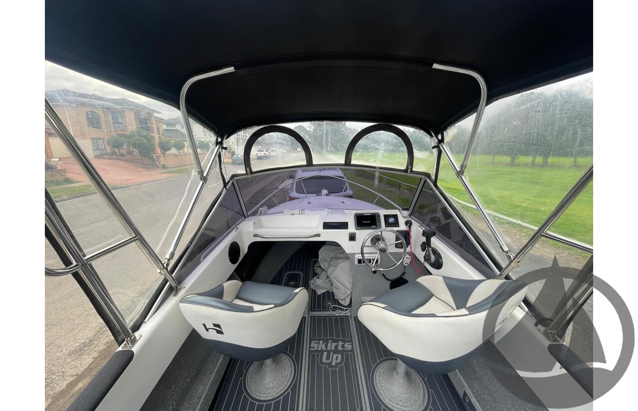 NO RESERVE - Haines Hunter 17L, 2021 Mercury Pro 115HP, 365Hrs