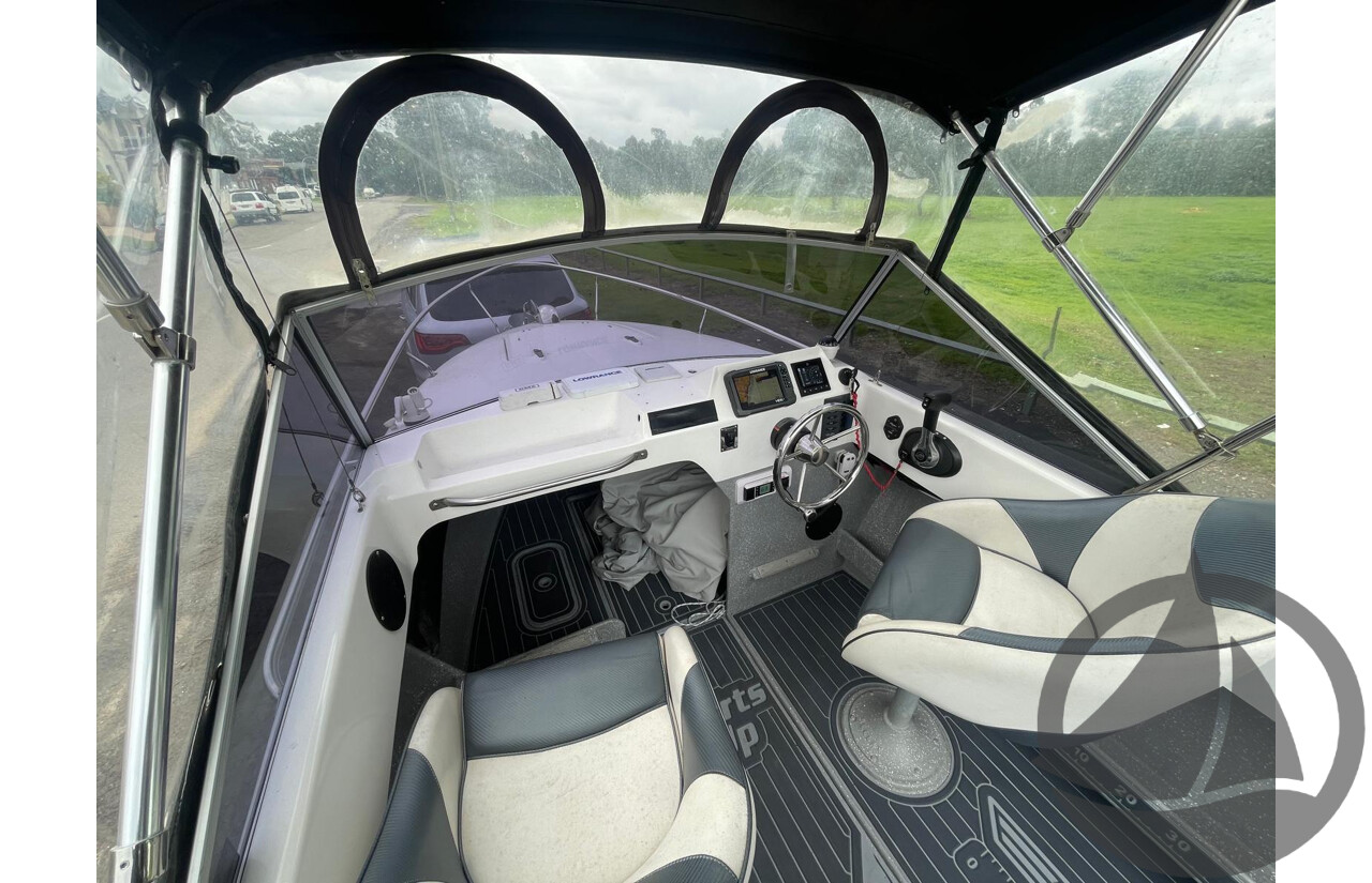 NO RESERVE - Haines Hunter 17L, 2021 Mercury Pro 115HP, 365Hrs