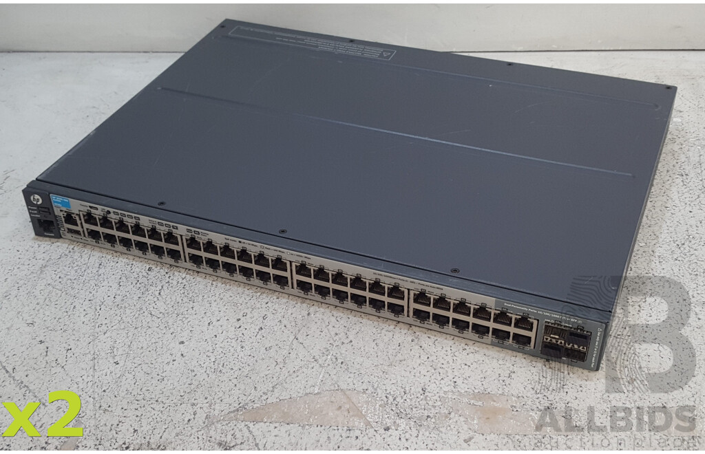 HP (J9728A) 2920-48G 48-Port Managed Gigabit Switch - Lot of Two