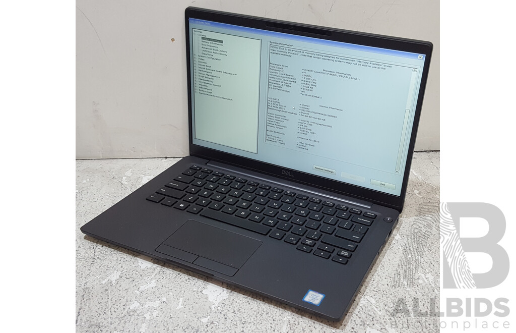 Dell Latitude 7400 Intel Core i7 (8665U) 1.90GHz-4.80GHz 4-Core CPU 14-Inch Laptop