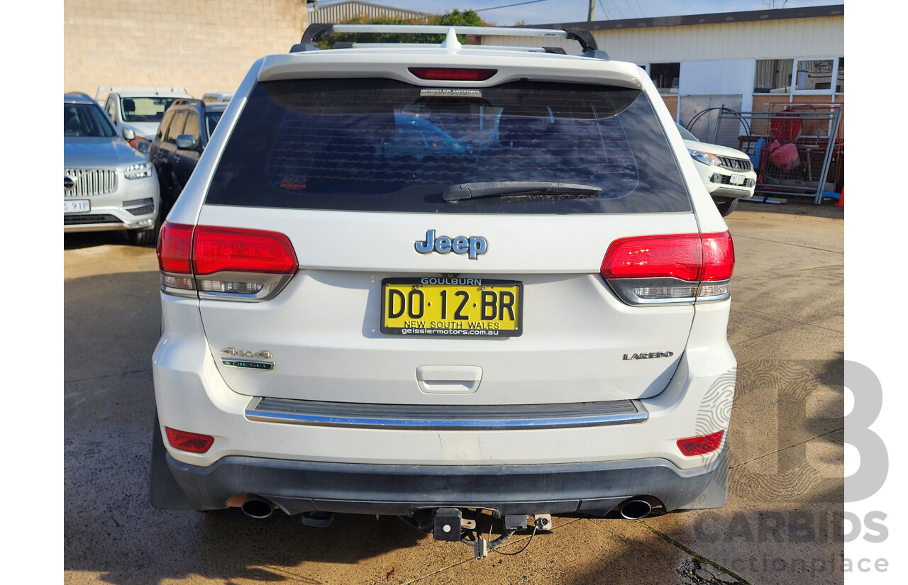 08/2014 Jeep Grand Cherokee Laredo (4x4) WK MY14 4d Wagon White 3.0L