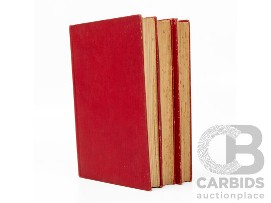 Antique First Edition Complete Three-Volume Set of Poetical Works of Henry Lawson, Published Angus & Robertson Ltd, 1925 (3)