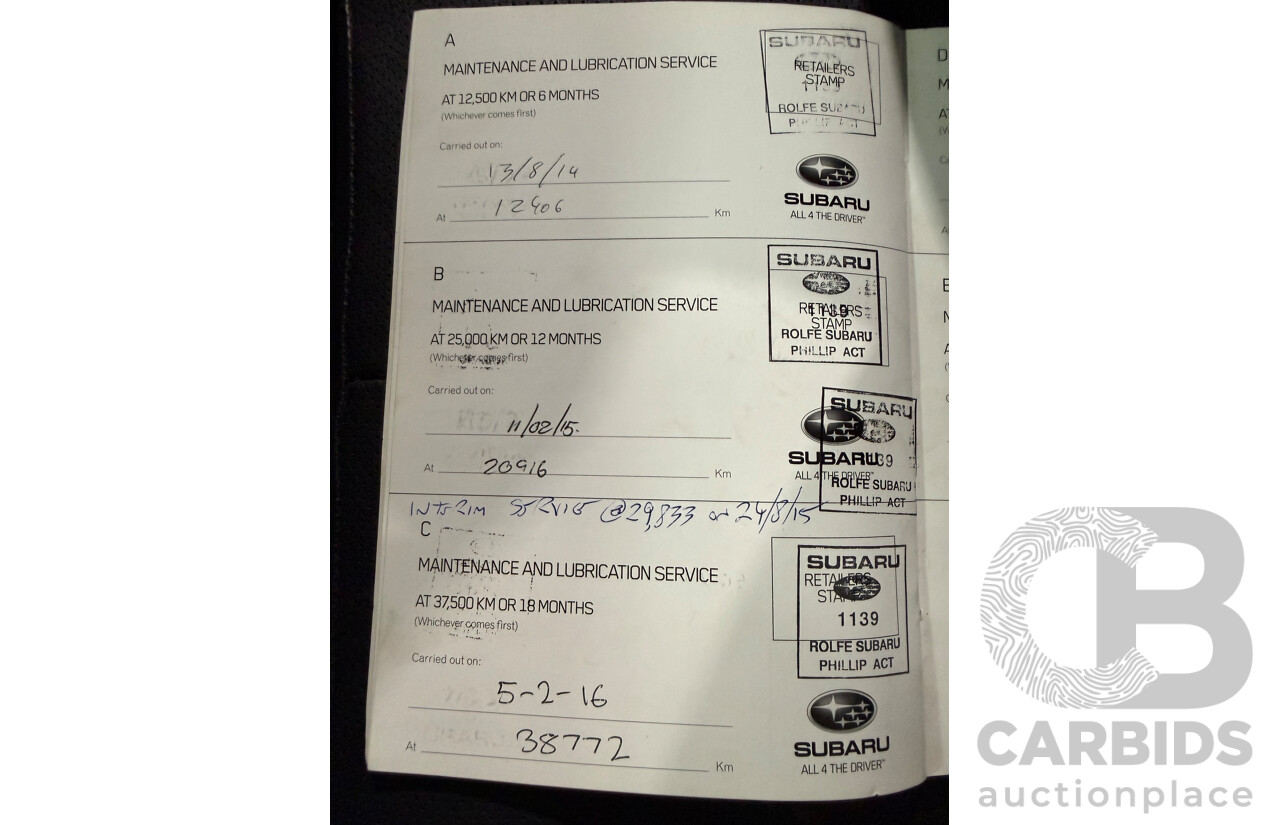 11/2013 Subaru Outback 2.5i MY13 4d Wagon Silver 2.5L