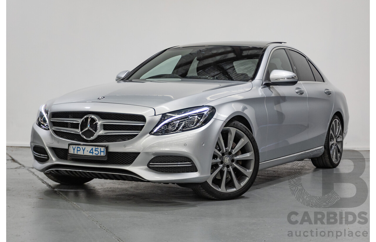 01/2015 Mercedes-Benz C250 (RWD) W205 4D Sedan Iridium Silver Metallic Turbo 2.0L