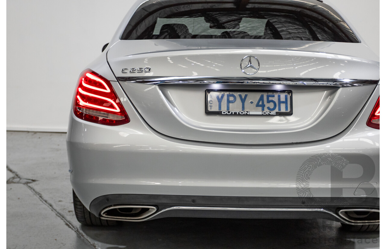 01/2015 Mercedes-Benz C250 (RWD) W205 4D Sedan Iridium Silver Metallic Turbo 2.0L