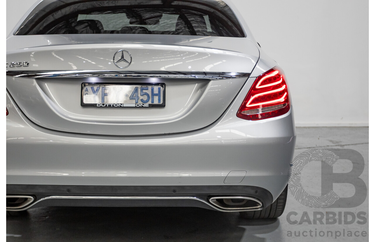 01/2015 Mercedes-Benz C250 (RWD) W205 4D Sedan Iridium Silver Metallic Turbo 2.0L