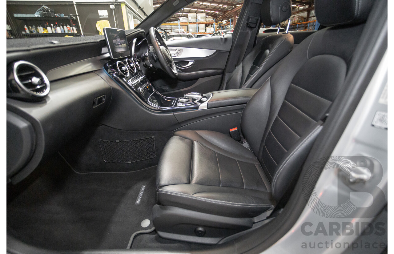 01/2015 Mercedes-Benz C250 (RWD) W205 4D Sedan Iridium Silver Metallic Turbo 2.0L