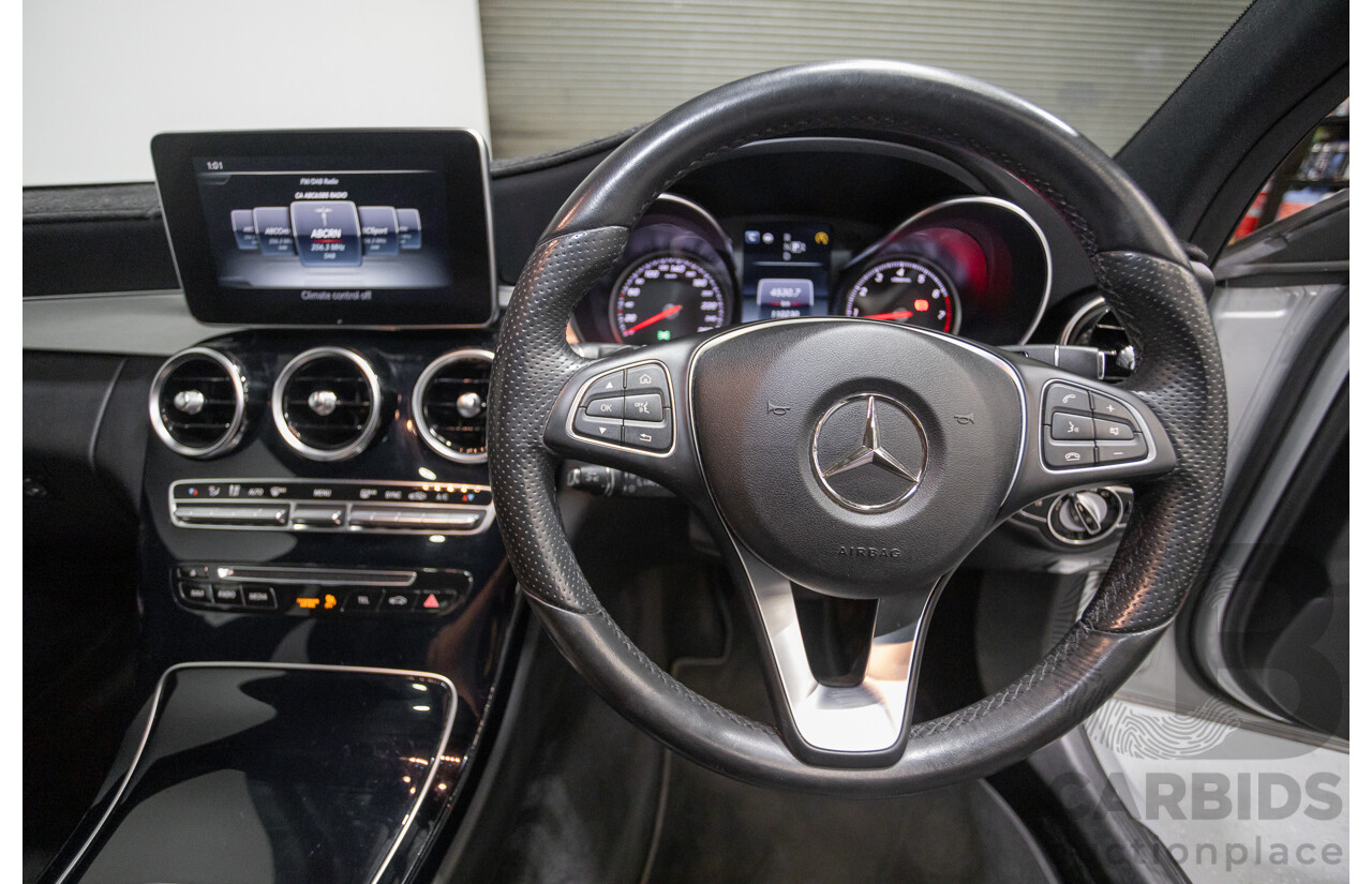 01/2015 Mercedes-Benz C250 (RWD) W205 4D Sedan Iridium Silver Metallic Turbo 2.0L