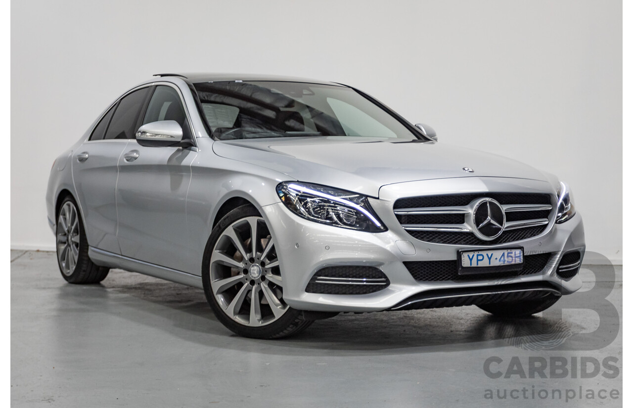 01/2015 Mercedes-Benz C250 (RWD) W205 4D Sedan Iridium Silver Metallic Turbo 2.0L