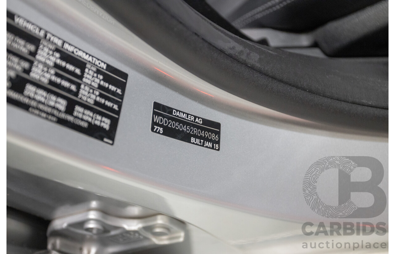 01/2015 Mercedes-Benz C250 (RWD) W205 4D Sedan Iridium Silver Metallic Turbo 2.0L