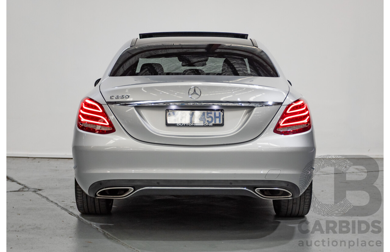 01/2015 Mercedes-Benz C250 (RWD) W205 4D Sedan Iridium Silver Metallic Turbo 2.0L
