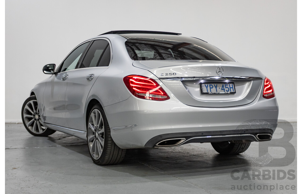 01/2015 Mercedes-Benz C250 (RWD) W205 4D Sedan Iridium Silver Metallic Turbo 2.0L