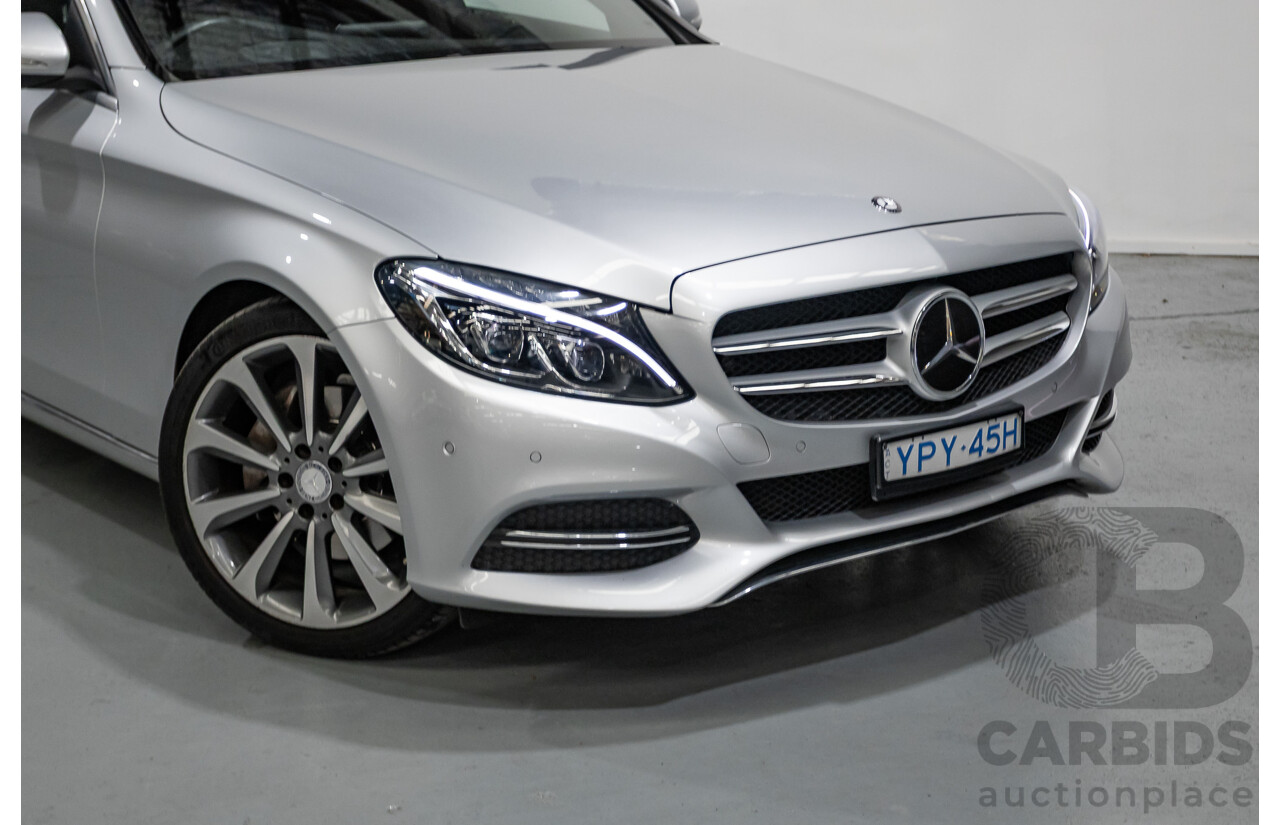 01/2015 Mercedes-Benz C250 (RWD) W205 4D Sedan Iridium Silver Metallic Turbo 2.0L