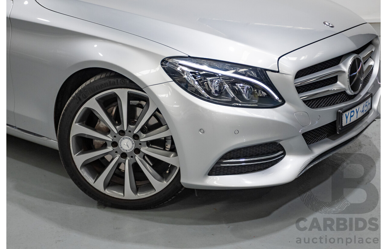 01/2015 Mercedes-Benz C250 (RWD) W205 4D Sedan Iridium Silver Metallic Turbo 2.0L