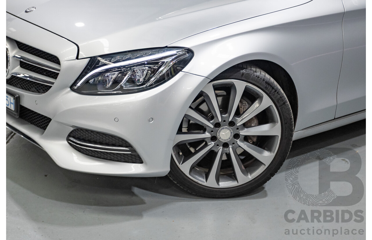 01/2015 Mercedes-Benz C250 (RWD) W205 4D Sedan Iridium Silver Metallic Turbo 2.0L