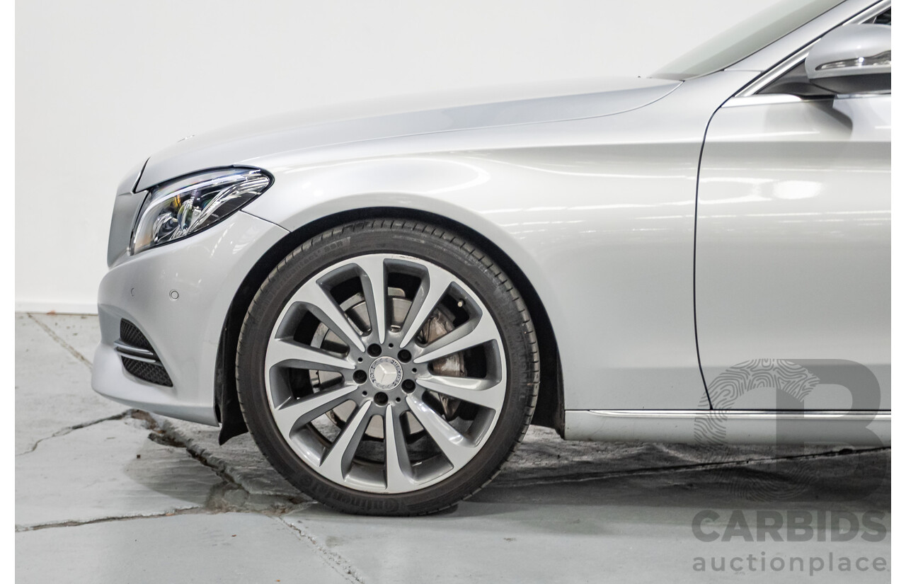 01/2015 Mercedes-Benz C250 (RWD) W205 4D Sedan Iridium Silver Metallic Turbo 2.0L
