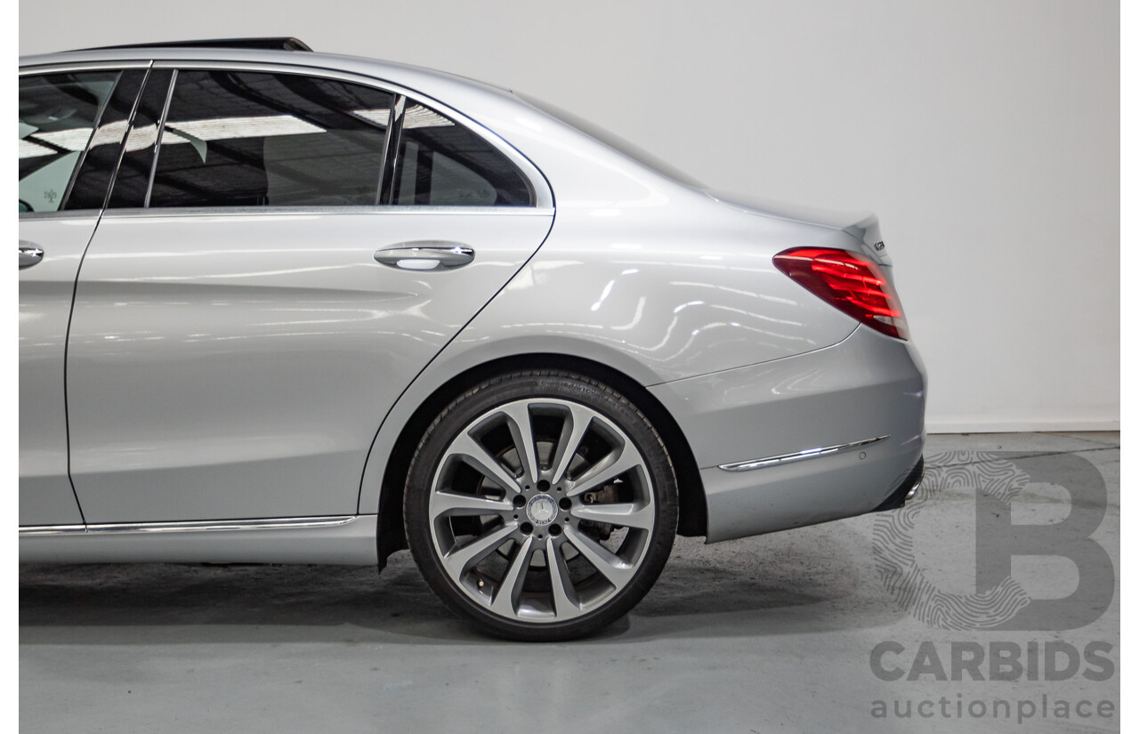01/2015 Mercedes-Benz C250 (RWD) W205 4D Sedan Iridium Silver Metallic Turbo 2.0L