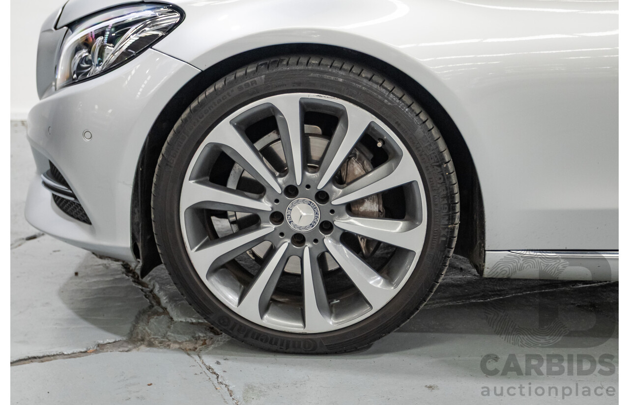 01/2015 Mercedes-Benz C250 (RWD) W205 4D Sedan Iridium Silver Metallic Turbo 2.0L