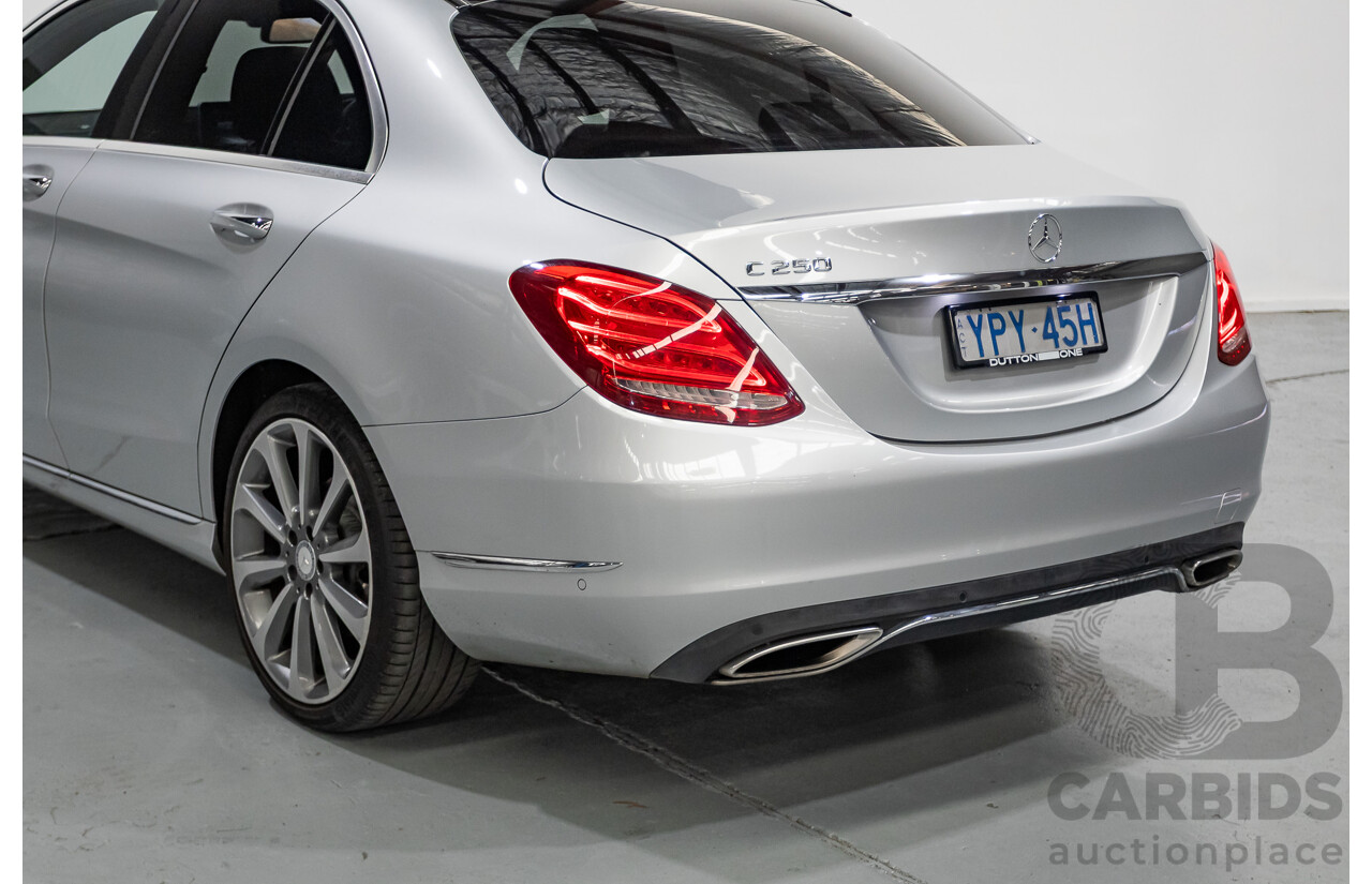 01/2015 Mercedes-Benz C250 (RWD) W205 4D Sedan Iridium Silver Metallic Turbo 2.0L