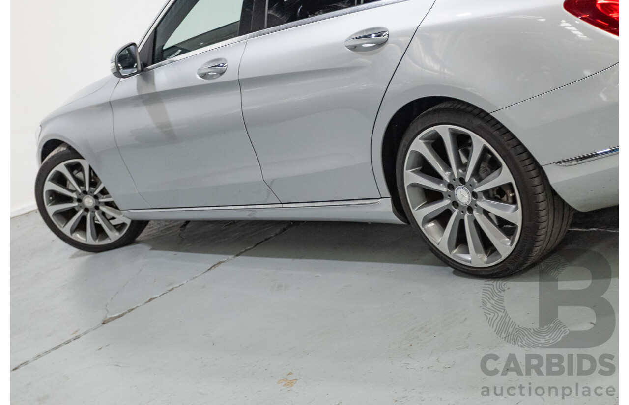 01/2015 Mercedes-Benz C250 (RWD) W205 4D Sedan Iridium Silver Metallic Turbo 2.0L