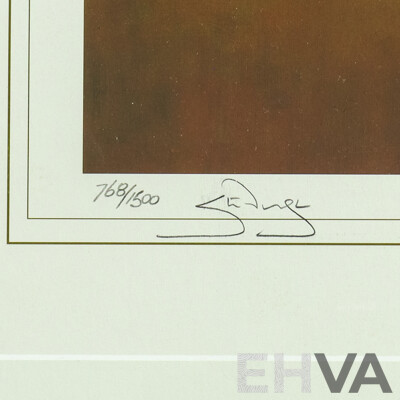 D'Arcy William Doyle (20th Century, Australian, 1932-2001), Steve Waugh, Official Signed & Limited Editioned Print, Signed Both by Waugh & Doyle, 90H x 68W cm (frame)