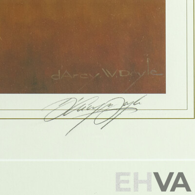 D'Arcy William Doyle (20th Century, Australian, 1932-2001), Steve Waugh, Official Signed & Limited Editioned Print, Signed Both by Waugh & Doyle, 90H x 68W cm (frame)