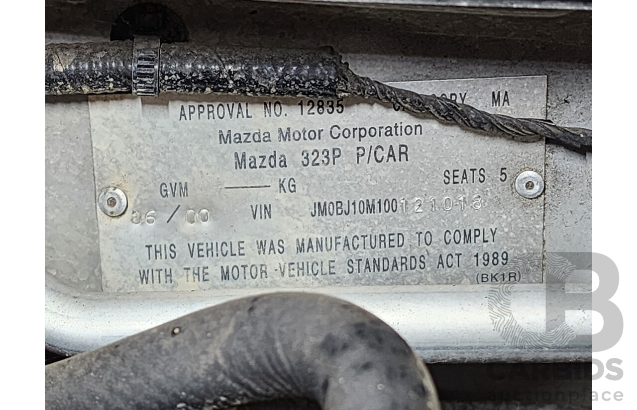 06/2000 Mazda 323 Astina  5d Hatchback Gold 1.6L