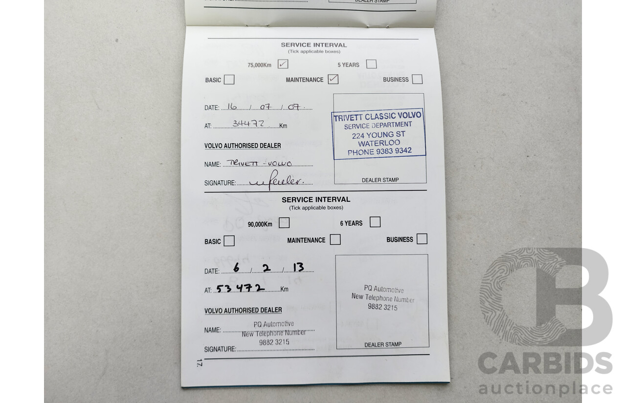 07/2002 Volvo S60 2.4 20V SE  4d Sedan Green 2.4L