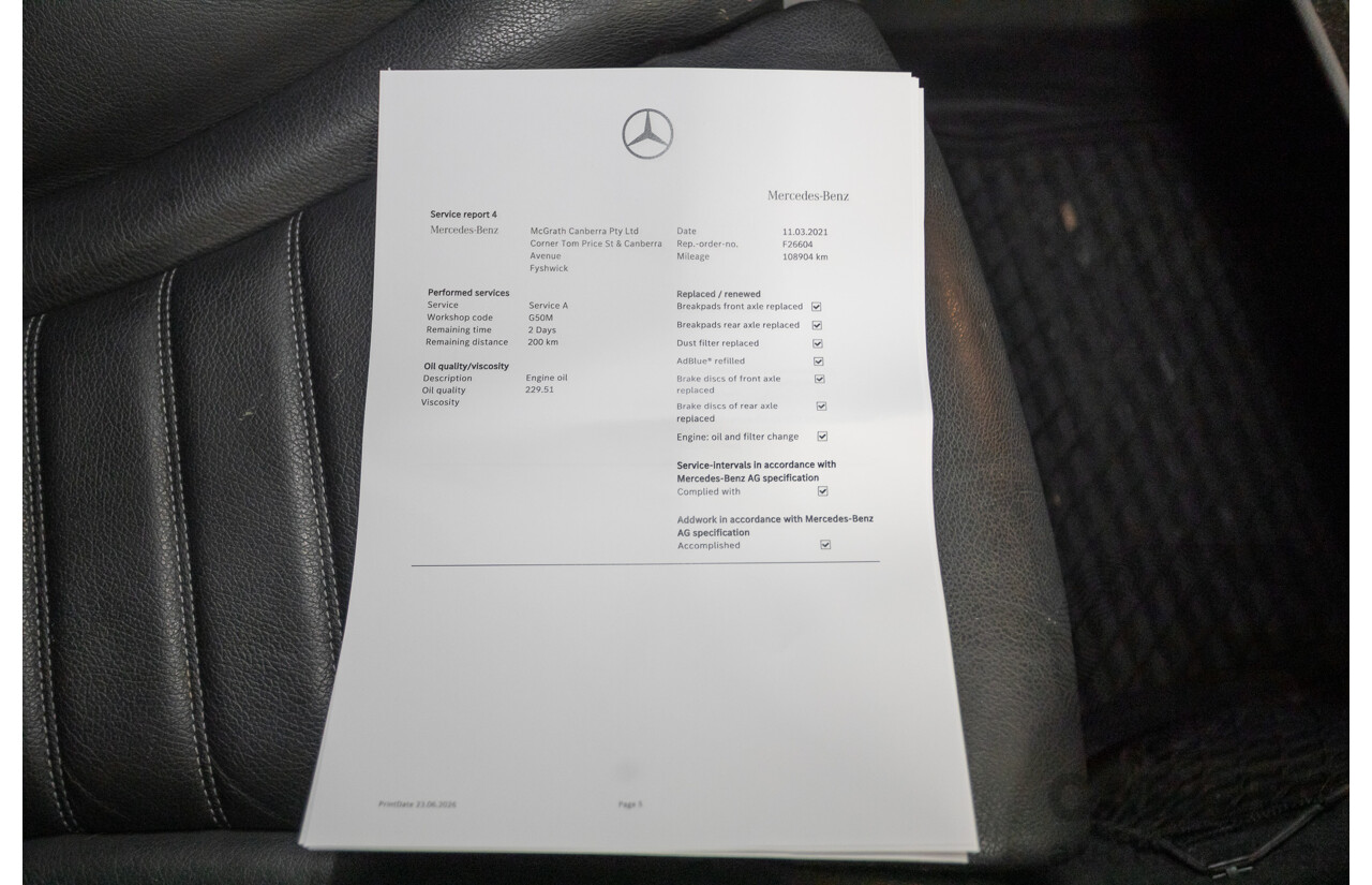 12/2015 Mercedes-Benz GLC 250d (AWD) 253 4D Wagon Polar White Turbo Diesel 2.1L