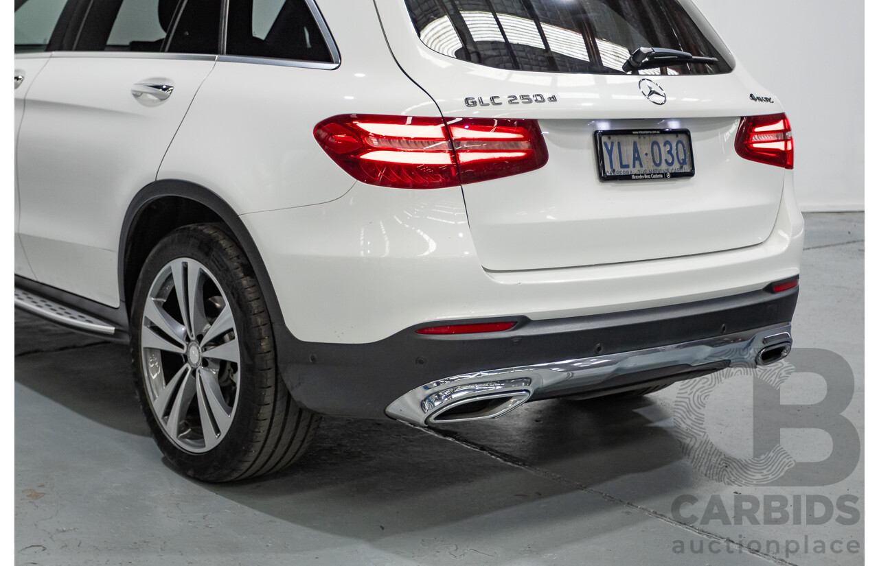 12/2015 Mercedes-Benz GLC 250d (AWD) 253 4D Wagon Polar White Turbo Diesel 2.1L