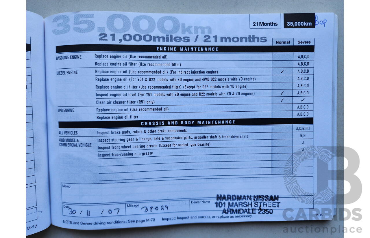 02/2006 Nissan Pathfinder ST (4x4) R51 4d Wagon Blue 2.5L