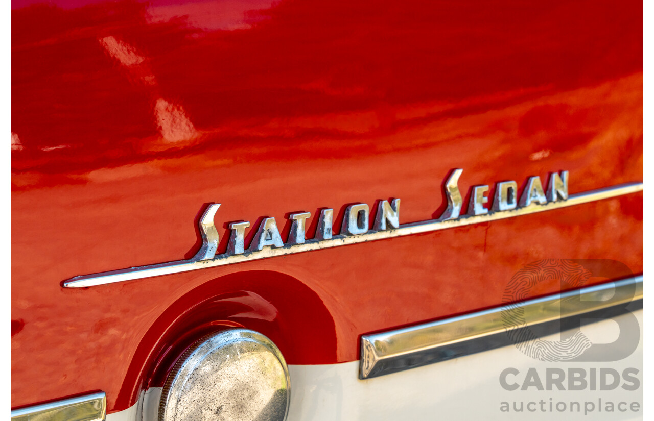 01/1958 Holden FC Special Station Sedan 4d Wagon Red / White 202ci 3.3L