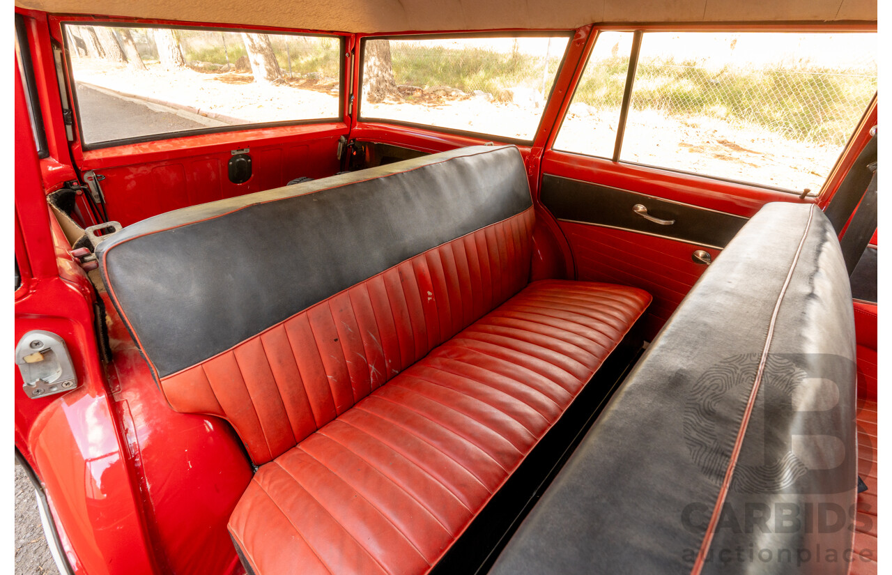 01/1958 Holden FC Special Station Sedan 4d Wagon Red / White 202ci 3.3L