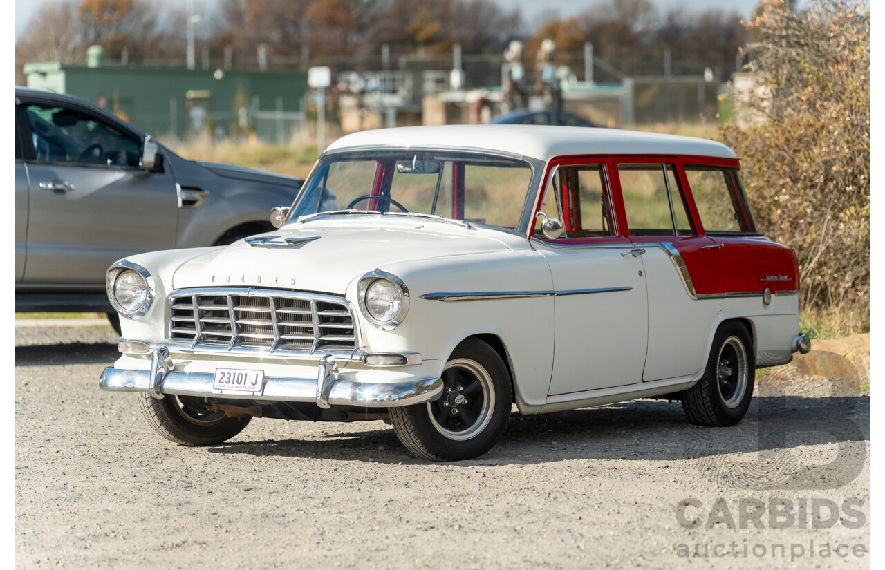 01/1958 Holden FC Special Station Sedan 4d Wagon Red / White 202ci 3.3L