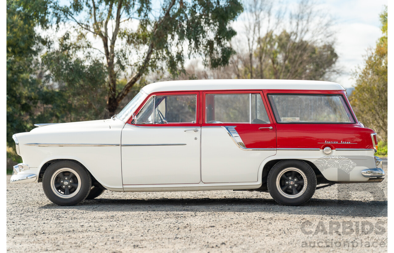 01/1958 Holden FC Special Station Sedan 4d Wagon Red / White 202ci 3.3L