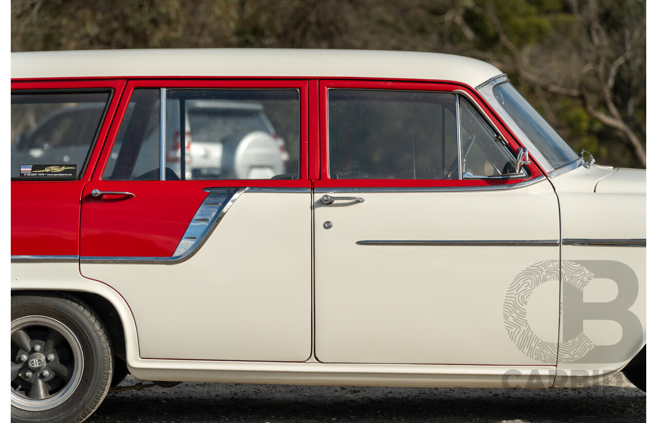 01/1958 Holden FC Special Station Sedan 4d Wagon Red / White 202ci 3.3L