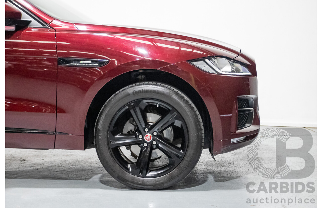 11/2016 Jaguar F-Pace 20d R-Sport (AWD) 4D Wagon Odyssey Red Turbo Diesel 2.0L