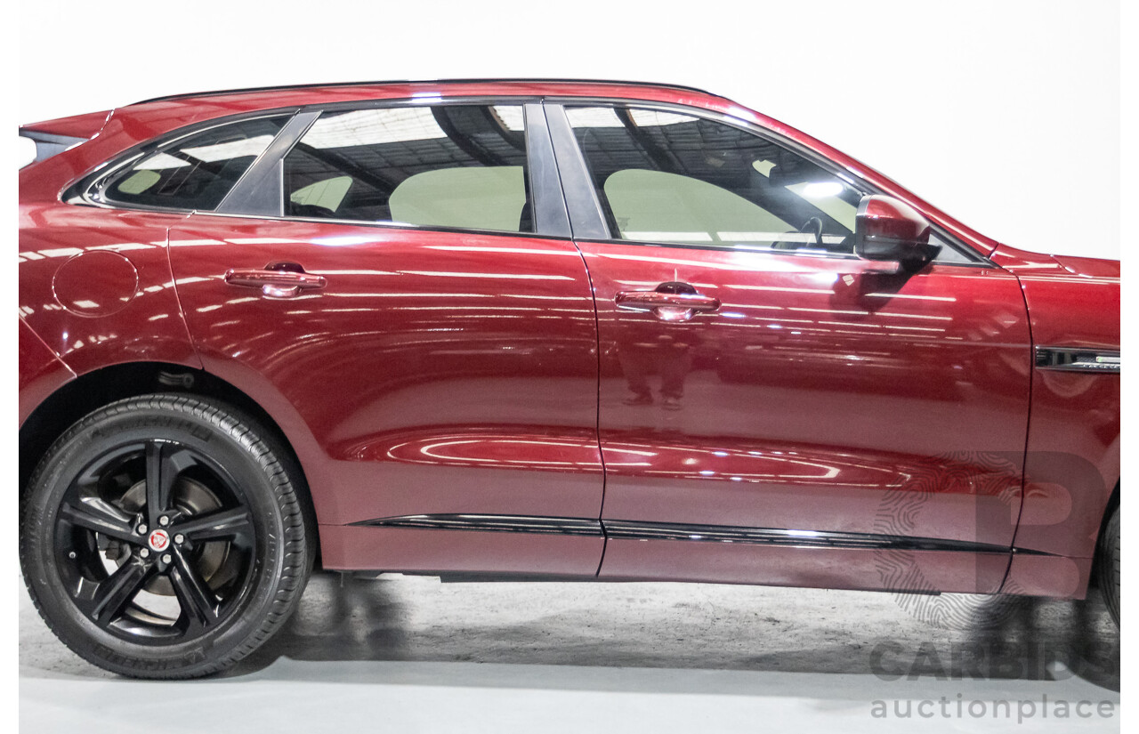 11/2016 Jaguar F-Pace 20d R-Sport (AWD) 4D Wagon Odyssey Red Turbo Diesel 2.0L