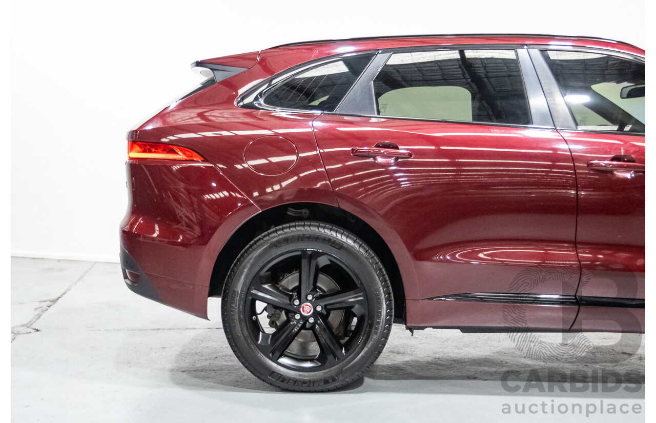 11/2016 Jaguar F-Pace 20d R-Sport (AWD) 4D Wagon Odyssey Red Turbo Diesel 2.0L