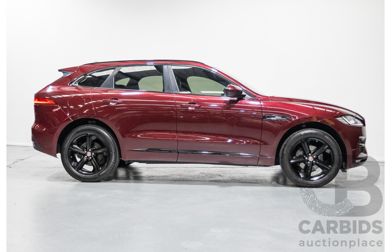 11/2016 Jaguar F-Pace 20d R-Sport (AWD) 4D Wagon Odyssey Red Turbo Diesel 2.0L