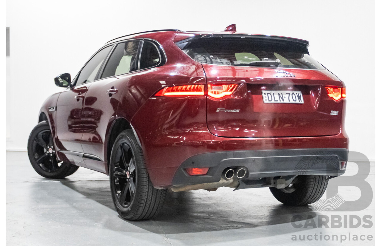11/2016 Jaguar F-Pace 20d R-Sport (AWD) 4D Wagon Odyssey Red Turbo Diesel 2.0L